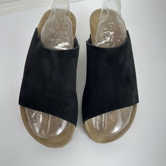 Birkenstock Papillio Namica Women's Wedge Slide Sandal US 8.5 EU 39 Suede Black - Picture 3 of 13